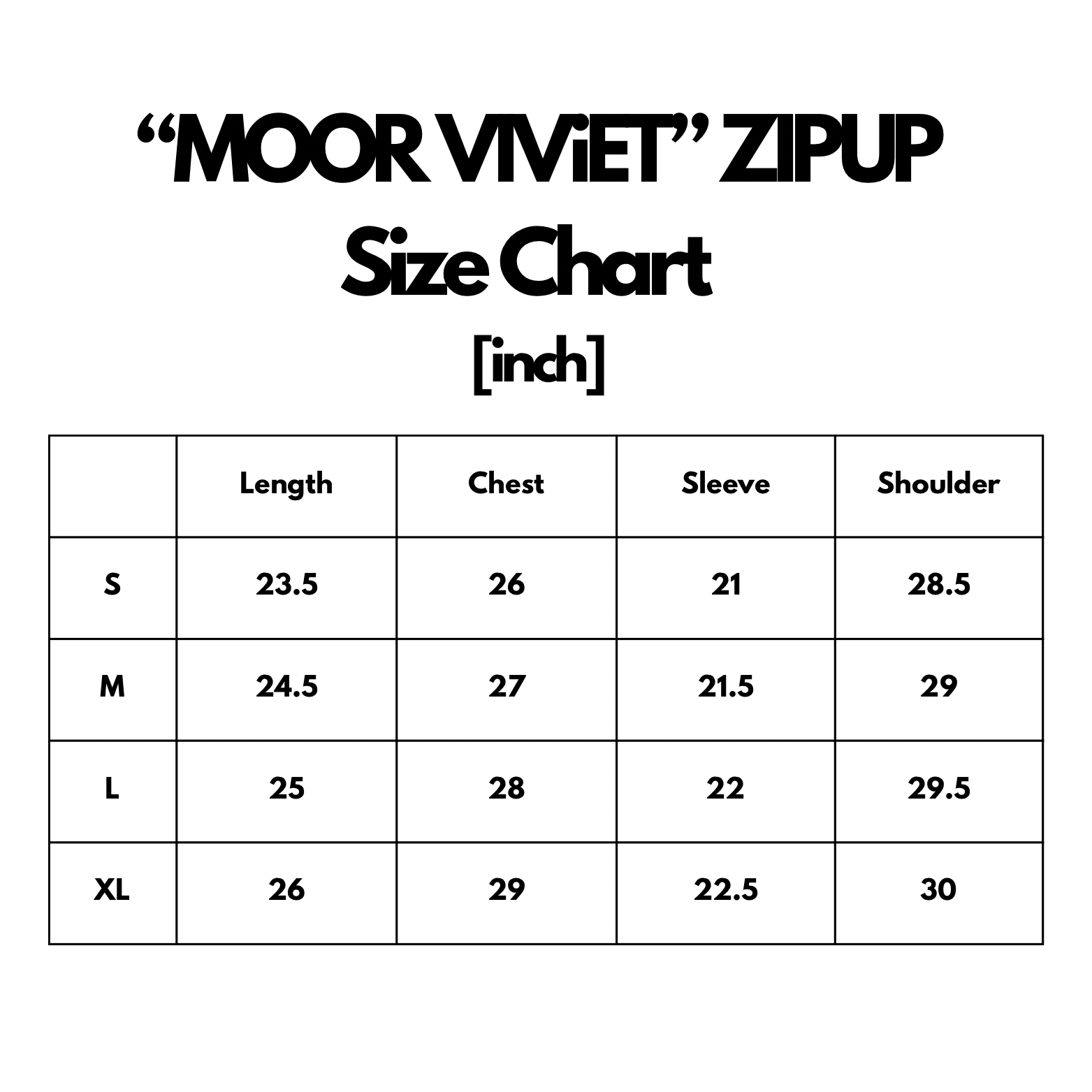 “MOOR VIViET” ZIPUP